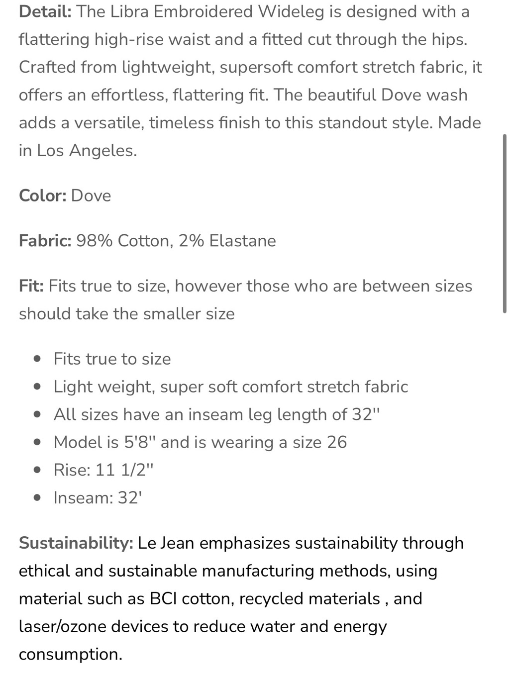 Le Jean Libra Embroidered Wide Leg Jean — image 6 of 8